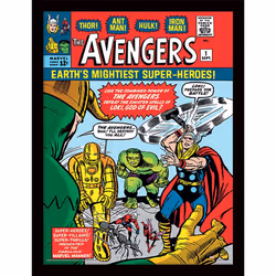 Marvel Comics Avengers Vs Loki Print