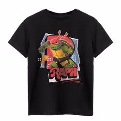 Teenage Mutant Ninja Turtles Boys Raphael Short-Sleeved T-Shirt - 9-10 Years, Black