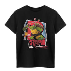 Teenage Mutant Ninja Turtles Boys Raphael Short-Sleeved T-Shirt - 9-10 Years, Black