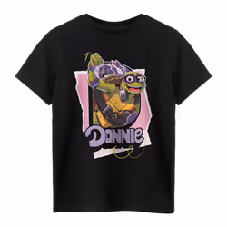 Teenage Mutant Ninja Turtles Boys Donatello Short-Sleeved T-Shirt - 5-6 Years, Black