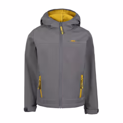 Trespass Childrens/Kids Faster Soft Shell Jacket - 11-12 Years, Storm Grey/Sulphur