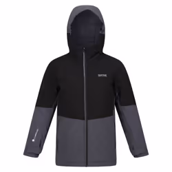 Regatta Childrens/Kids Highton IV Padded Waterproof Jacket - 5-6 Years, Black/Seal Grey