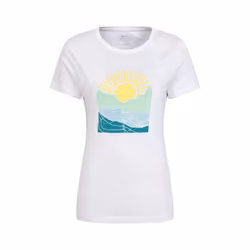 Mountain Warehouse Womens/Ladies Never Lost Sunrise Organic T-Shirt - 18 UK, White
