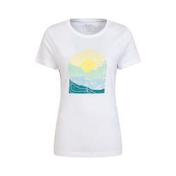 Mountain Warehouse Womens/Ladies Never Lost Sunrise Organic T-Shirt - 18 UK, White