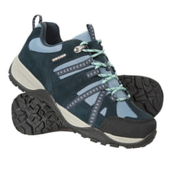 Mountain Warehouse Womens/Ladies Direction II Suede Wide Walking Shoes - 5 UK, Navy