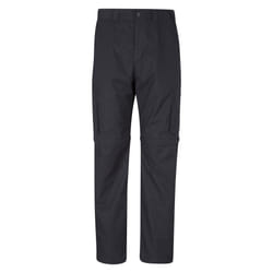 Mountain Warehouse Mens Trek II Convertible Hiking Trousers - 30R, Black