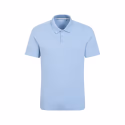 Mountain Warehouse Mens Cordyline Textured Polo Shirt - 4XL, Pale Blue