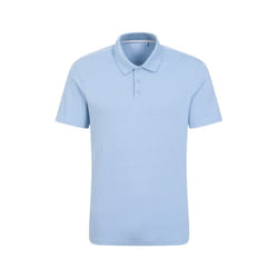 Mountain Warehouse Mens Cordyline Textured Polo Shirt - 4XL, Pale Blue