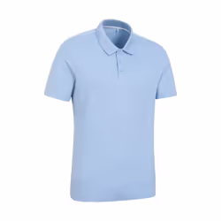 Mountain Warehouse Mens Cordyline Textured Polo Shirt - 4XL, Pale Blue