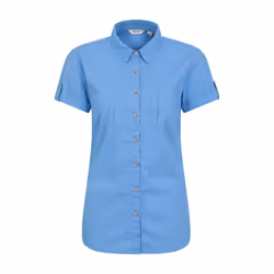 Mountain Warehouse Womens/Ladies Coconut Short-Sleeved Shirt - 20 UK, Bright Blue