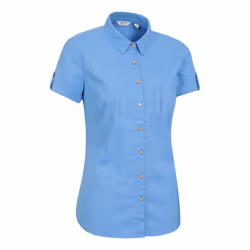 Mountain Warehouse Womens/Ladies Coconut Short-Sleeved Shirt - 20 UK, Bright Blue