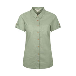 Mountain Warehouse Womens/Ladies Coconut Short-Sleeved Shirt - 16 UK, Light Khaki