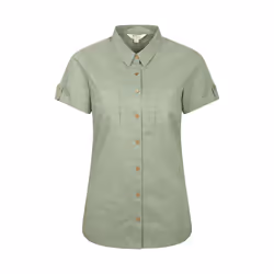 Mountain Warehouse Womens/Ladies Coconut Short-Sleeved Shirt - 14 UK, Light Khaki