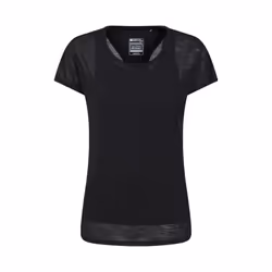 Mountain Warehouse Womens/Ladies Double Layered T-Shirt - 16 UK, Black