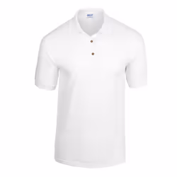 Gildan Unisex Adult Knitted Dryblend Jersey Polo Shirt - XL, White