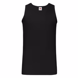 Fruit of the Loom Unisex Adult Valueweight Athletic Tank Top - L, Black