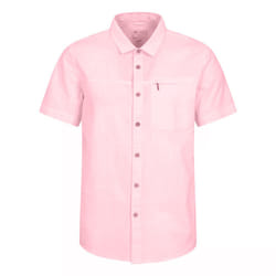 Mountain Warehouse Mens Coconut Slub Short-Sleeved Shirt - L, Light Pink