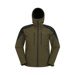 Mountain Warehouse Mens Radius Recycled Soft Shell Jacket - XS, Khaki Green