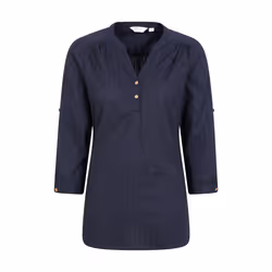 Mountain Warehouse Womens/Ladies Petra Relaxed Fit 3/4 Sleeve Shirt - 10 UK, Navy
