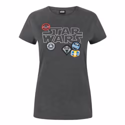 Star Wars Womens/Ladies Badges T-Shirt - XXL, Black
