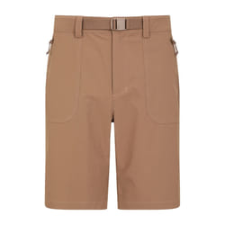 Mountain Warehouse Mens Grassland Belted Shorts - 28R, Dark Beige