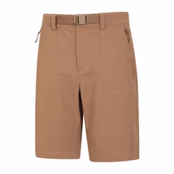 Mountain Warehouse Mens Grassland Belted Shorts - 28R, Dark Beige