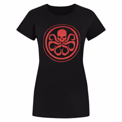 Marvel Womens/Ladies Hydra Logo T-Shirt - XL, Black