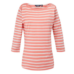 Regatta Womens/Ladies Bayletta 3/4 Sleeve Top - 8 UK, Shell Pink/White