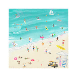 Mary Donald Surf's Up Australia Print - 30cm x 30cm, Blue/Cream