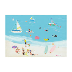 Mary Donald Sunshine Cove Print - 30cm x 40cm, Blue/Beige