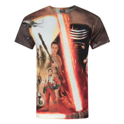 Star Wars Mens Force Awakens Heroes & Villains Sublimation T-Shirt - XXL, Multicoloured