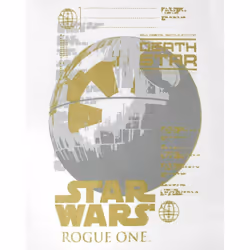Star Wars Womens/Ladies Rogue One Metallic Death Star T-Shirt - L, White