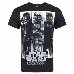 Star Wars Mens Rogue One Character Panels T-Shirt - S, Black