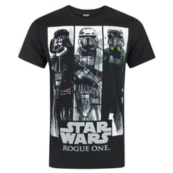 Star Wars Mens Rogue One Character Panels T-Shirt - S, Black