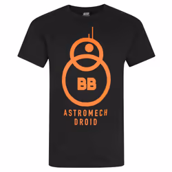 Star Wars Mens The Force Awakens BB-8 Astromech Droid T-Shirt - XXL, Black