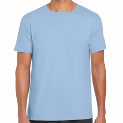 Gildan Mens Short Sleeve Soft-Style T-Shirt - 2XL, Light Blue