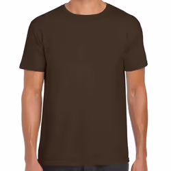 Gildan Mens Short Sleeve Soft-Style T-Shirt - 2XL, Dark Chocolate