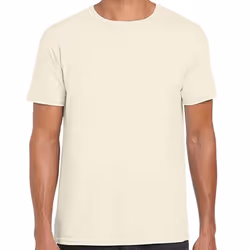 Gildan Mens Short Sleeve Soft-Style T-Shirt - S, Natural