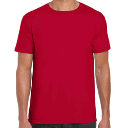 Gildan Mens Short Sleeve Soft-Style T-Shirt - L, Cherry Red
