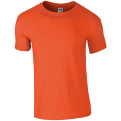 Gildan Mens Short Sleeve Soft-Style T-Shirt - S, Orange