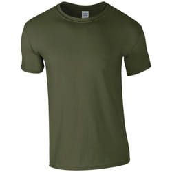 Gildan Mens Short Sleeve Soft-Style T-Shirt - 2XL, Military Green