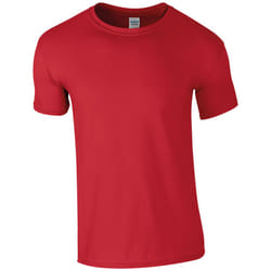 Gildan Mens Short Sleeve Soft-Style T-Shirt - L, Red