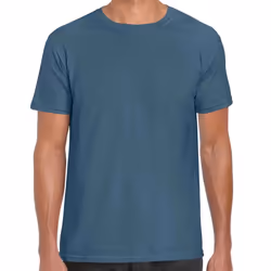 Gildan Mens Short Sleeve Soft-Style T-Shirt - L, Indigo Blue