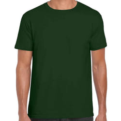 Gildan Mens Short Sleeve Soft-Style T-Shirt - L, Forest Green