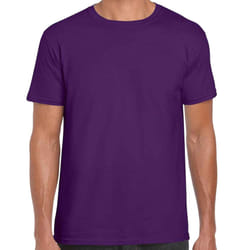 Gildan Mens Short Sleeve Soft-Style T-Shirt - L, Purple