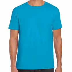 Gildan Mens Short Sleeve Soft-Style T-Shirt - L, Tropical Blue