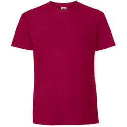 Fruit Of The Loom Mens Iconic 195 Ringspun Premium Tshirt - L UK, Cranberry