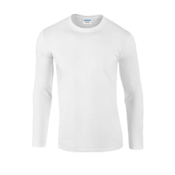 Gildan Unisex Adult Softstyle Long-Sleeved T-Shirt - XXL, White