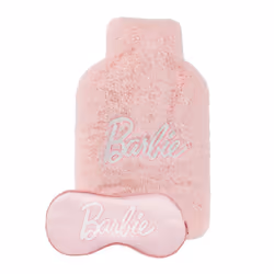 Barbie Womens/Ladies AppliquÃ© Logo Hot Water Bottle Cover Set