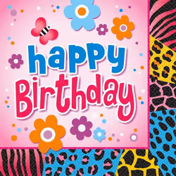 Unique Party Wild Birthday Napkins (Pack of 16)